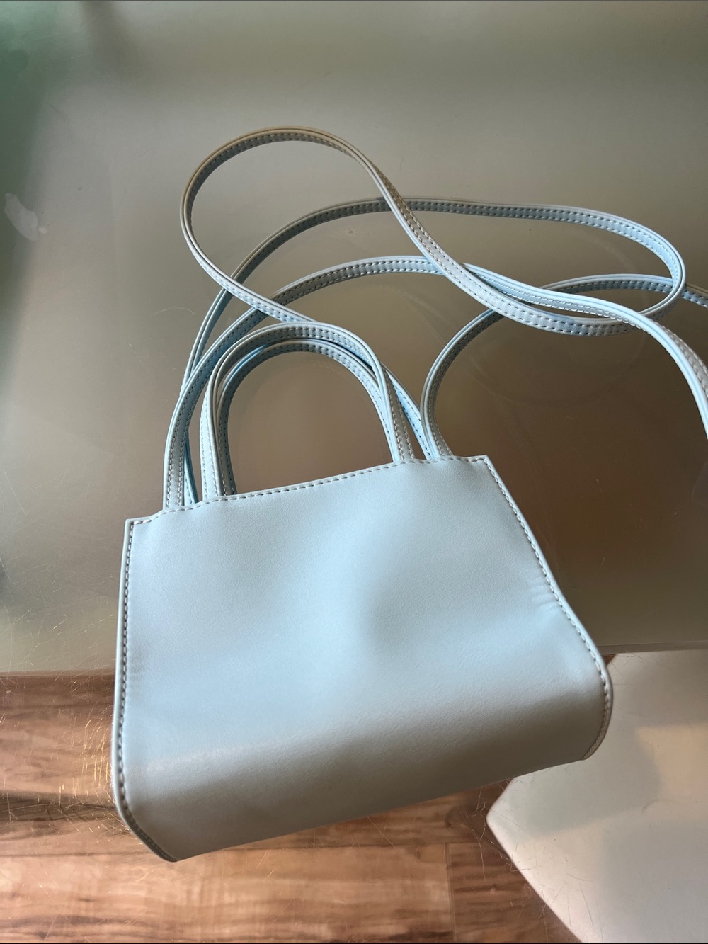 Telfar Mini Shopping Bag in Pool Blue - Picture 5 of 5